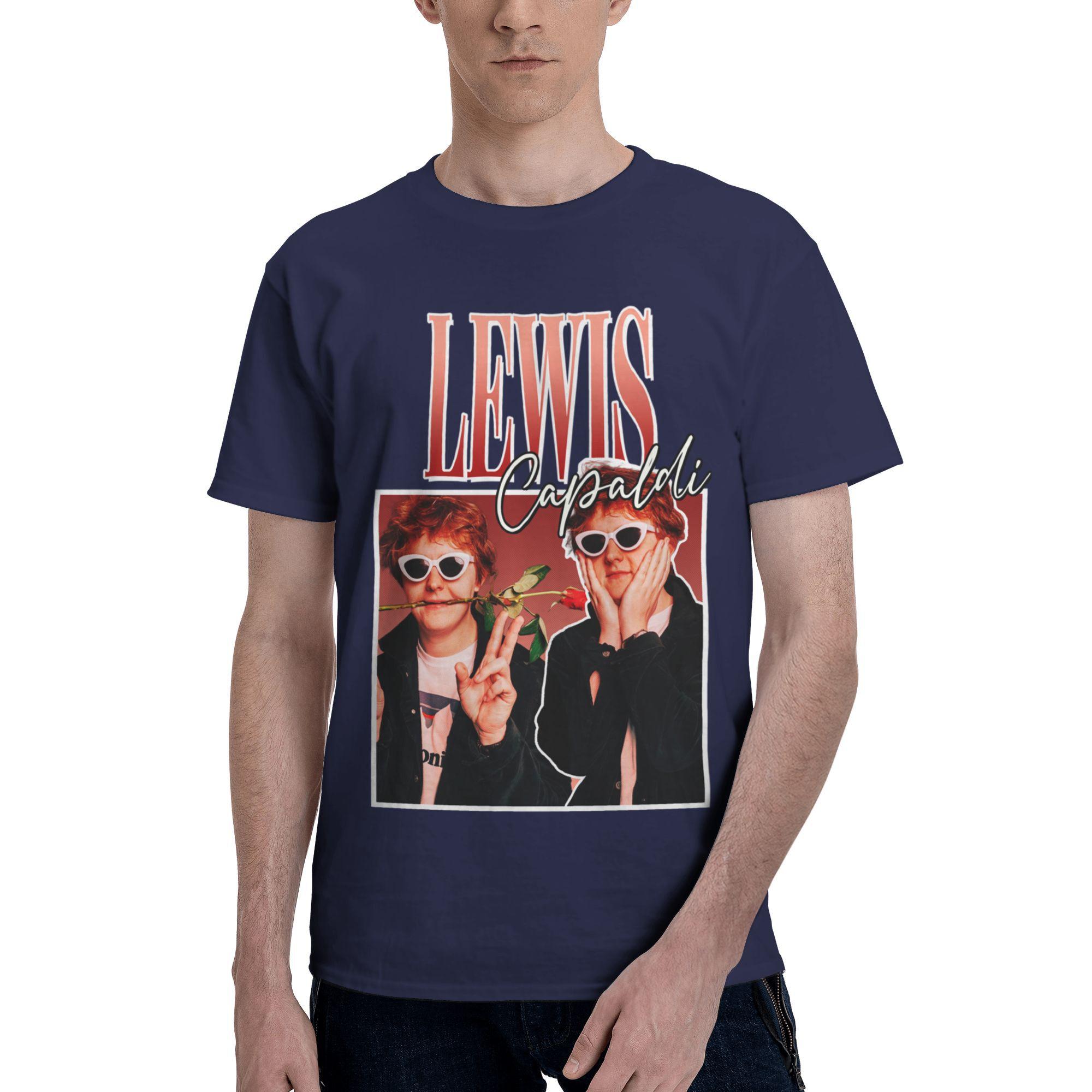 

Custom LLewis CCapaldis T Shirt Men ShortSleeve SingerSongwriter Tshirts Streetwear Tee Pure Cotton Oversized Tshirts Merch 4XL