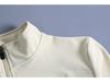 Women's Fitness Jacket - Zipper, Stand Collar, Plus Velvet, Long Sleeve, Tight Fit for Autumn/Winter Yoga and Running