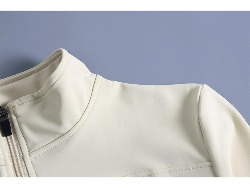 Women's Fitness Jacket - Zipper, Stand Collar, Plus Velvet, Long Sleeve, Tight Fit for Autumn/Winter Yoga and Running