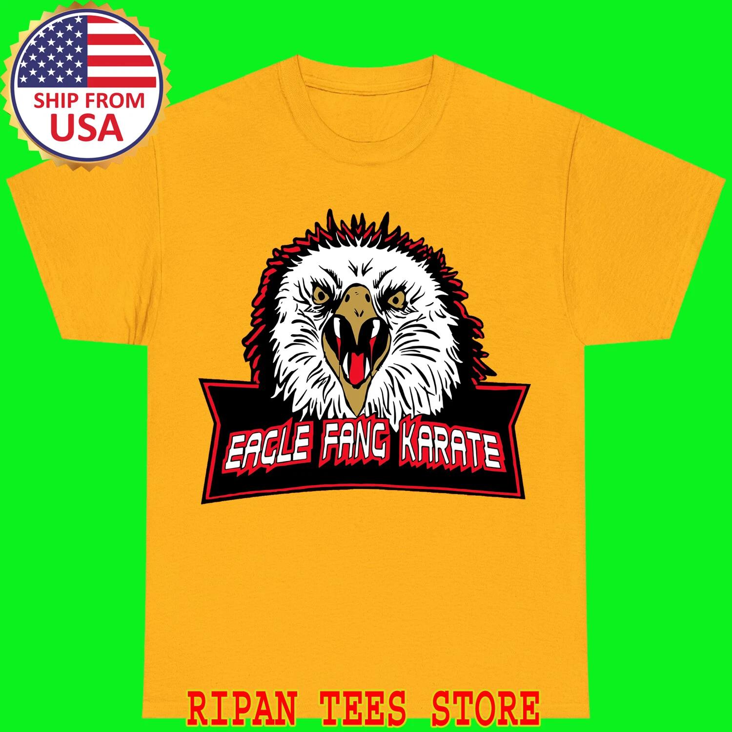 Eagle Fang Karate Kid Cobra Kai Gold T-Shirt Tee Top Unisex 3XL