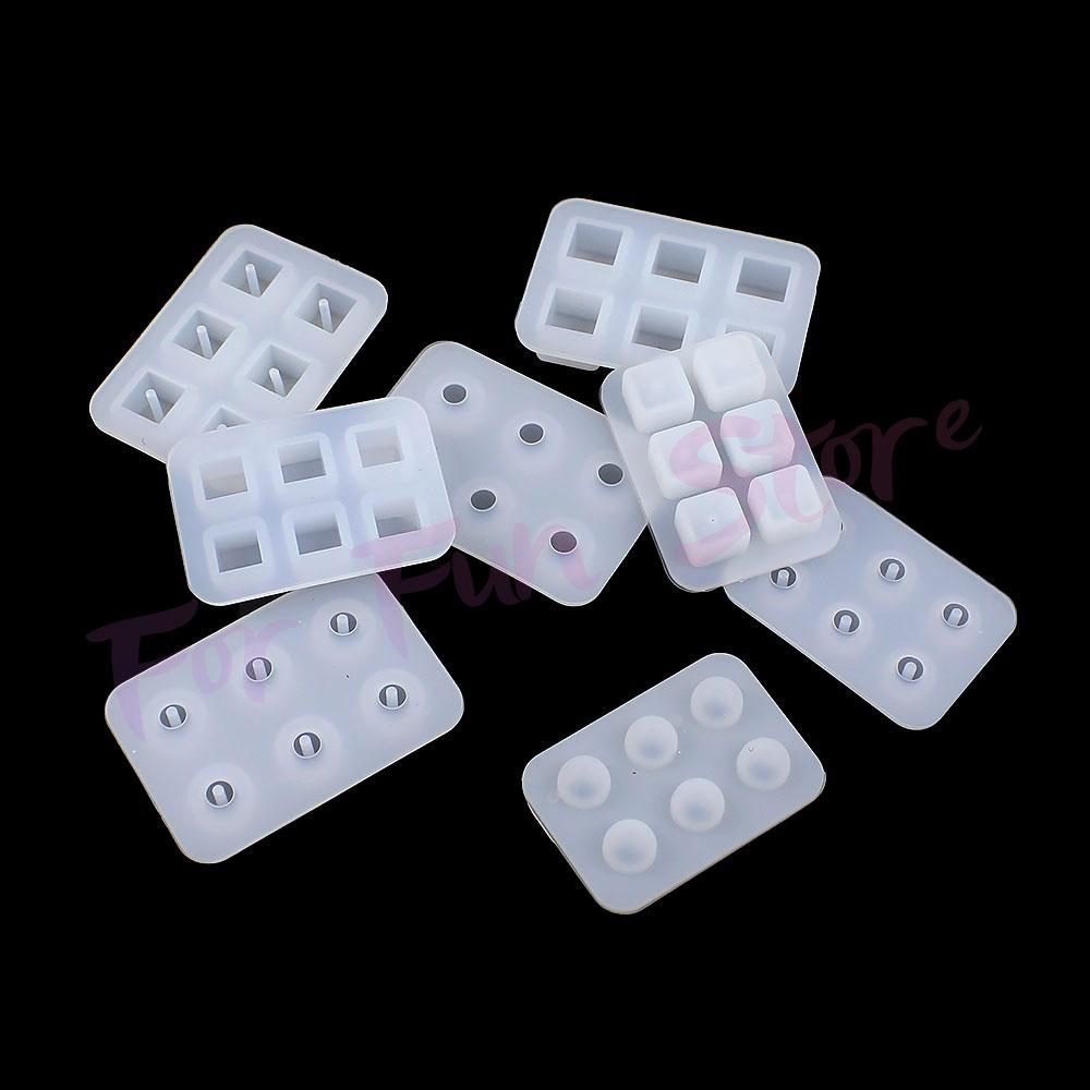 For Fun DIY Earrings Pendants Silicone Molds Epoxy Resin Mold Cube Ball Beads Mould Jewelry Making Necklace Bracelet Tools