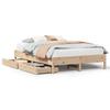 VidaXL Bed Frames 140x190 Cm Solid Pine Wood, Bedroom Furniture, Slatted Base, Wooden Bed, Bed, Double Bed, Frame 3301722