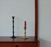 Black Wrought Iron Retro Candlestick Ornament for Christmas, Halloween, Weddings