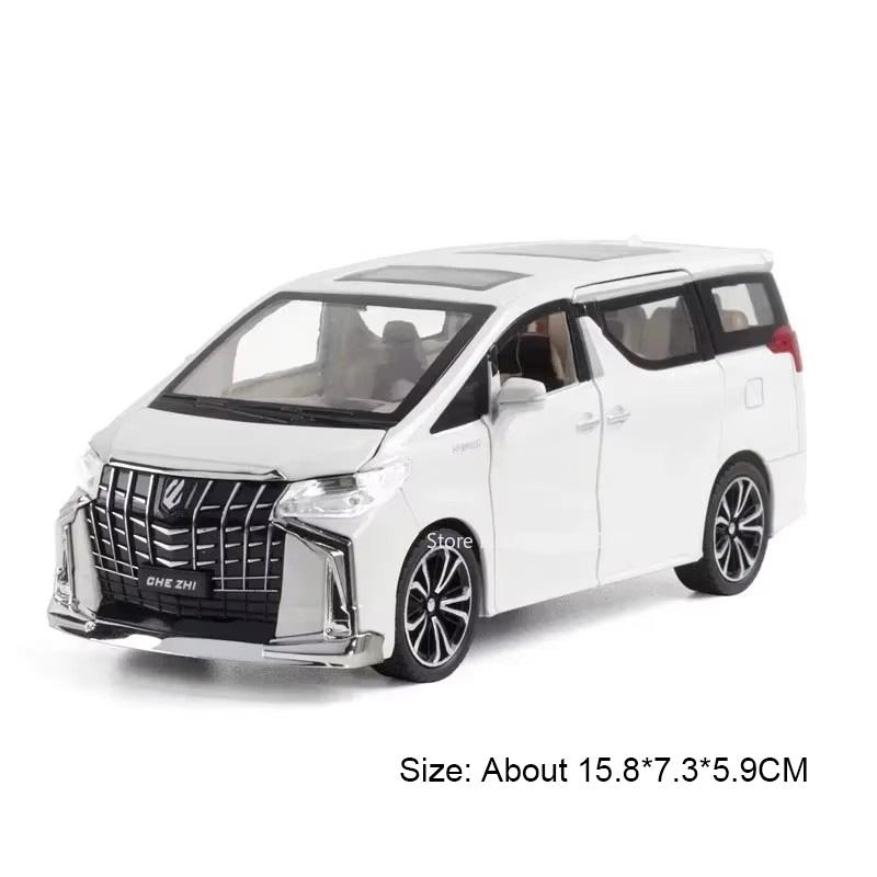 1:32 GR Supra Alphard Miniature Supercar Toy Models Alloy Diecast Sports Cars Pull Back Doors Opened Sound Light Collection Toys