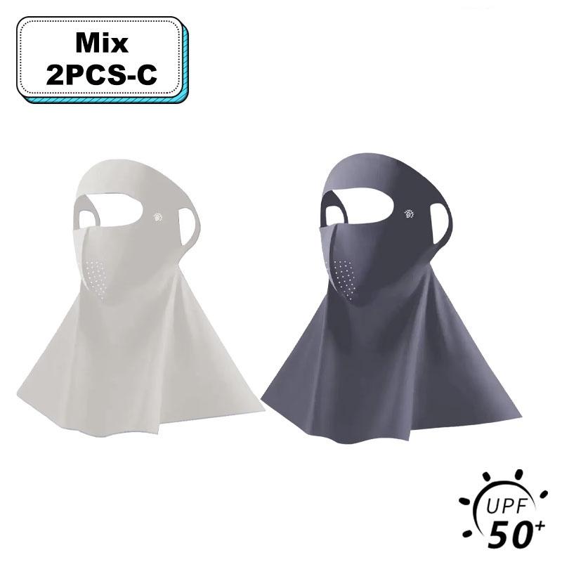UPF50+ Sonnenschutzmaske Mode 3D Eisseide Anti-UV Halstuch Sonnenschutz Staubdicht Sonnenblende Gesichtsmaske Outdoor
