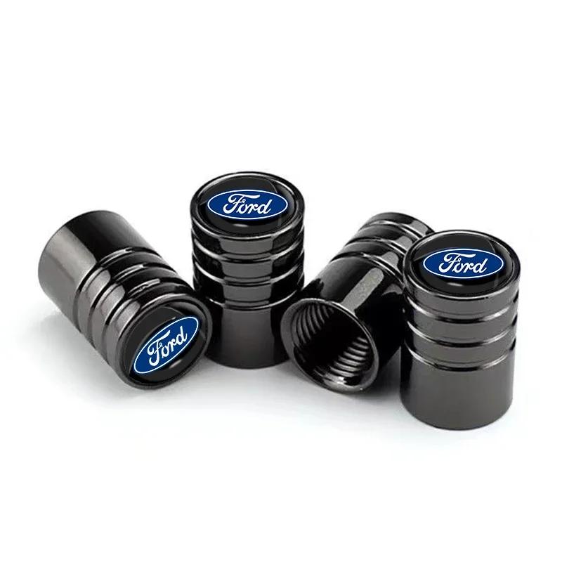 Autosticker Autosticker 2025 Heet 4 Stuks/Set Auto Wiel Band Ventieldopjes Metalen Steelhoes Voor Ford Escape Kuga Mondeo Ecosport Fiesta