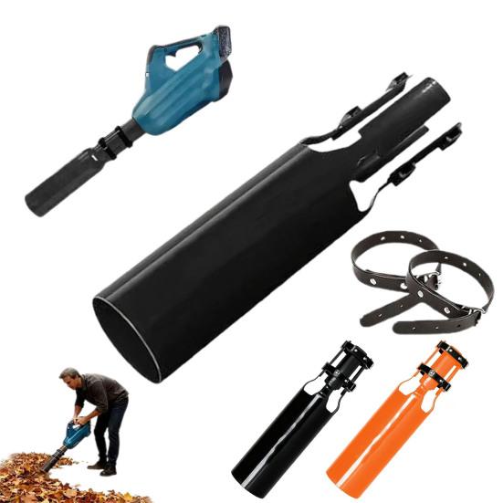 Leaf Blower Air Booster with 2 Straps Faster Outdoor Yard Cleanup Lawn Care Leaf Blower Airflow Amplifier Universal Leaf Blower Nozzle Attachment
