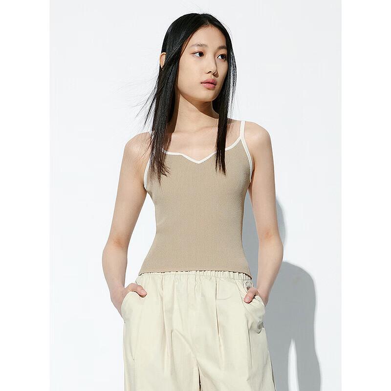 

PEACEBIRD Women s Contrast Trim Knit Camisole Top S