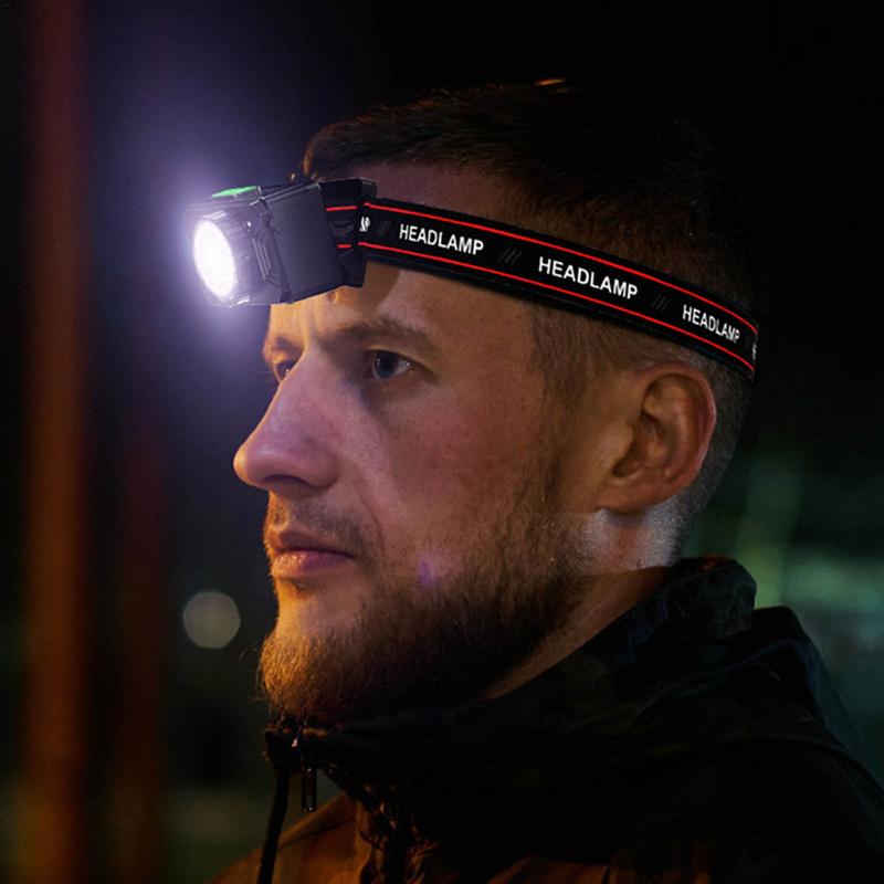 

Head Lights For Forehead Waterproof Lamp Gear Flashlight LED Head Lamp For Outdoor Fishing Hiking Running Cycling Repairing CN