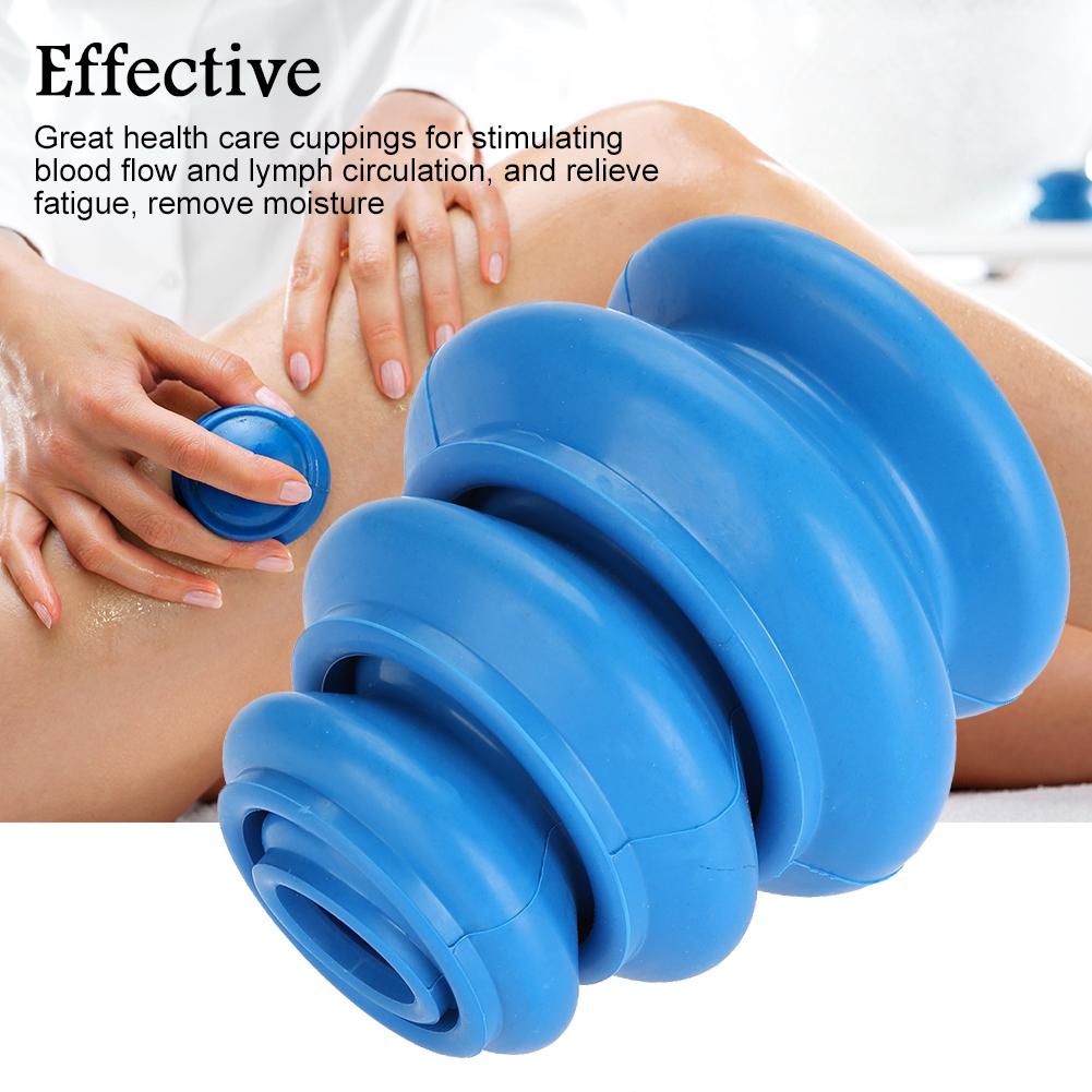 4pcs Rubber Vacuum Cups Chinese Medical Cupping Health Care Massage Product