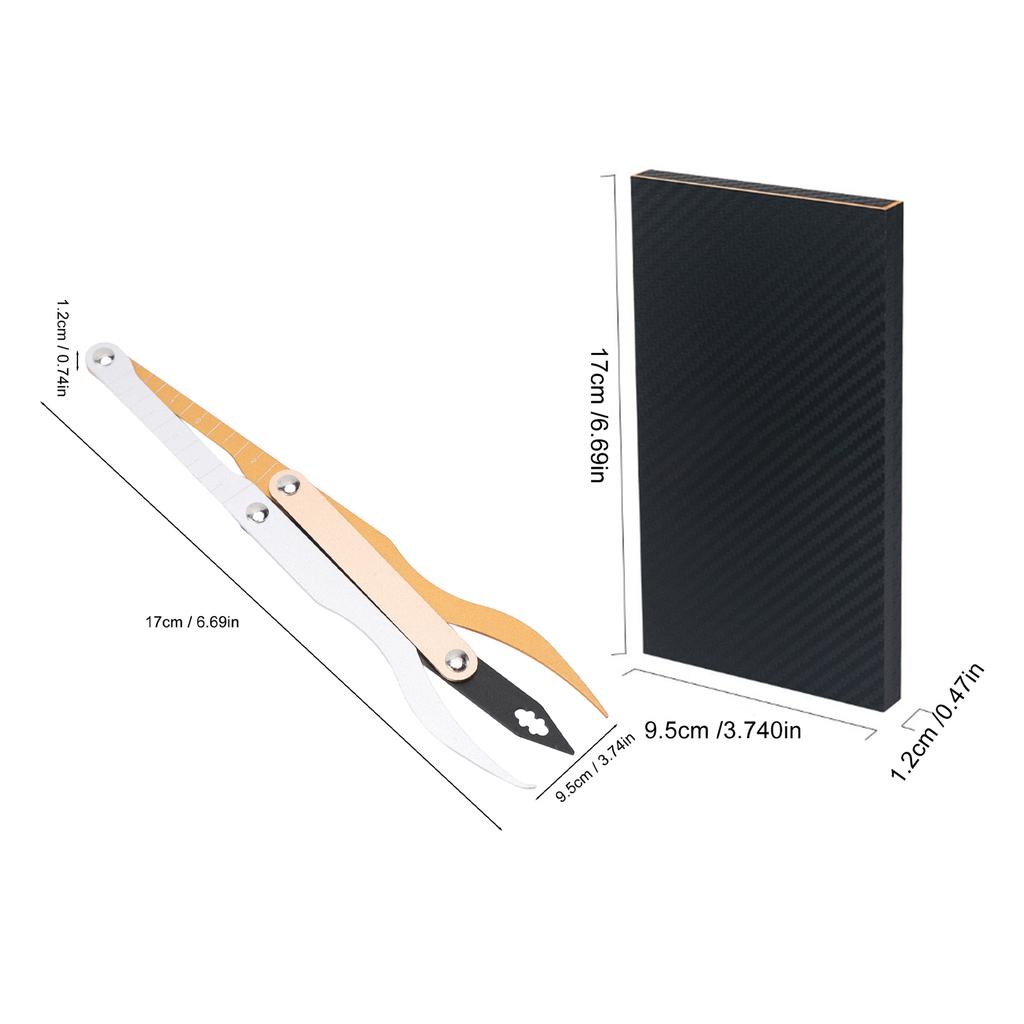 Eyebrow Three Point Positioning Balance Ruler Stainless Steel Multifunctional Golden Ratio Eyebrow Ruler for Semi Permanent Tattooing