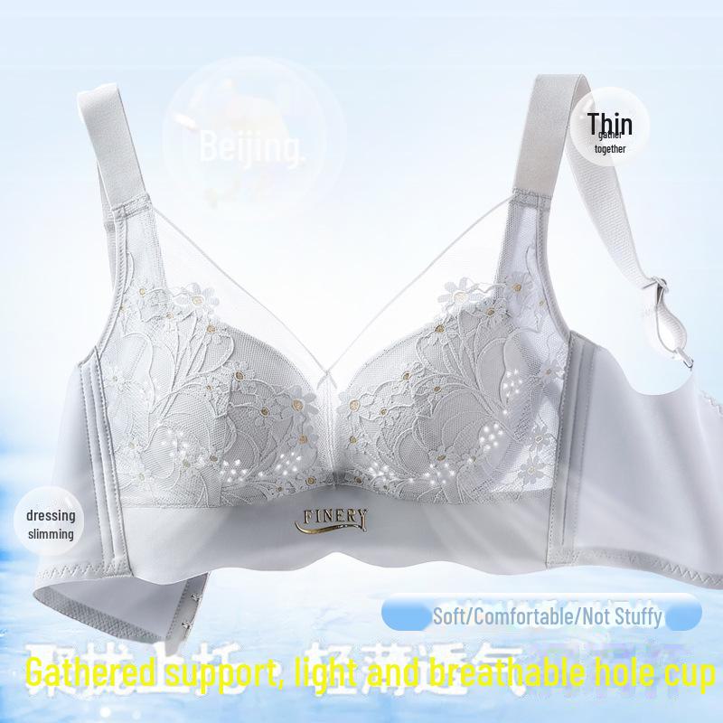 Frauenunterwäsche: Kleine Brustraffung, verdickter, verstellbarer Lift, seitliches Anti-Hängen der Brust, kein Stahlring, schöner Rücken-BH.