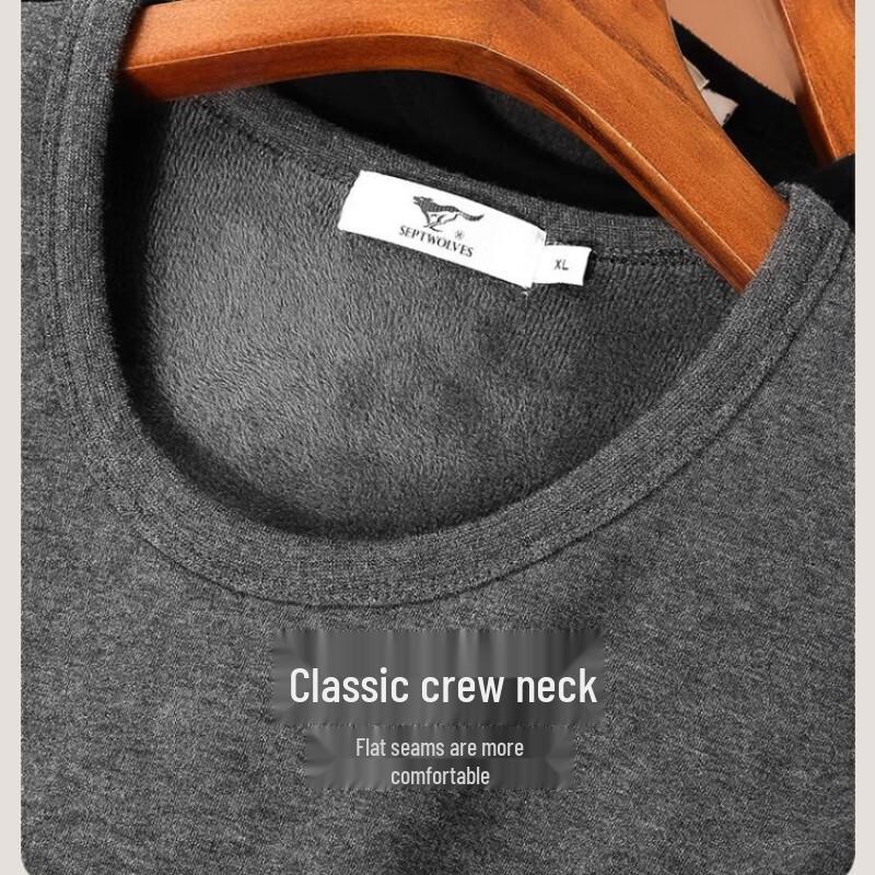 Qipilnag Herren Doppelt Warmes Thermisches Fleece-gefüttertes Basisschicht-Oberteil