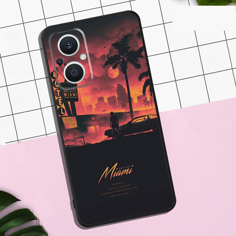 Game Hotline Miami Case For OPPO Reno 13F 12F 11F 8T 7 8 10 11 12 13 Pro OPPO Find X8 X6 Pro X3 X5 Lite Cover
