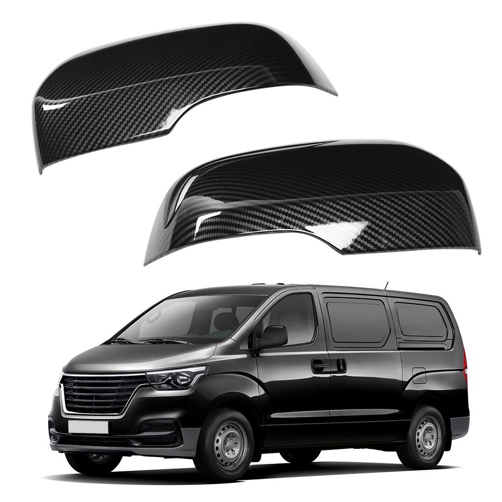 2pcs ABS Carbon Fiber Style Rear Mirror Housing Fits for HYUNDAI GRAND STAREX(H1) 2019