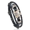 Cross-Border New Retro Woven Iron Natural Stone Punk Multi-Layer Beaded Pair Buckle Bangles Elephant Accessories Men's