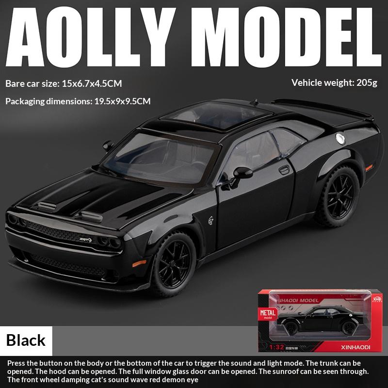 1/32 Dodge Challenger SRT Car Model Alloy Die-cast Simulation Hellcat Muscle Sports Car Model Boy Toy Car Holiday Birthday Gift