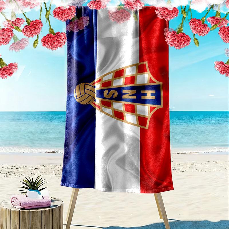 CRO logo Print Beach Towel, Large Soft Quick Dry Towel for Beach Camping Swimming