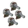 FLEOR 4 Stück Mini-Potentiometer 18er-verzahnter Schaft Gitarren-Pots 500K / 250K Langer / Kurzer Schaft Wählen Sie Gitarrenteile