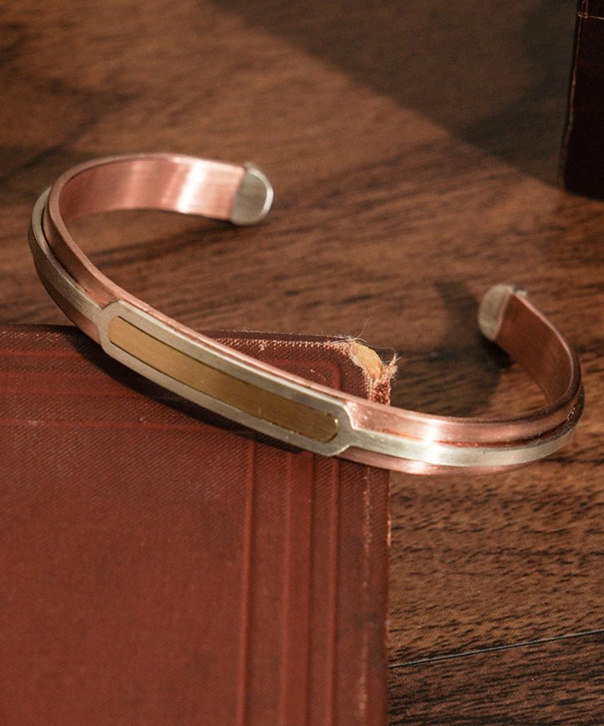Sabona London 7Gsc 18K Gold Silver Copper Bangle