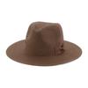 Straw hat beach hat Panama solid color bow casual men's and women's Tibetan cowboy hat sunshade European and American popular hat
