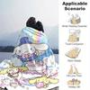 1pc, Sanrio Celebrate with Cinnamoroll: Cozy Home Decor Blanket, Perfect Gift! Flannel Throw Blanket for Bedroom, Living Room, Travel, Camping, Car, B