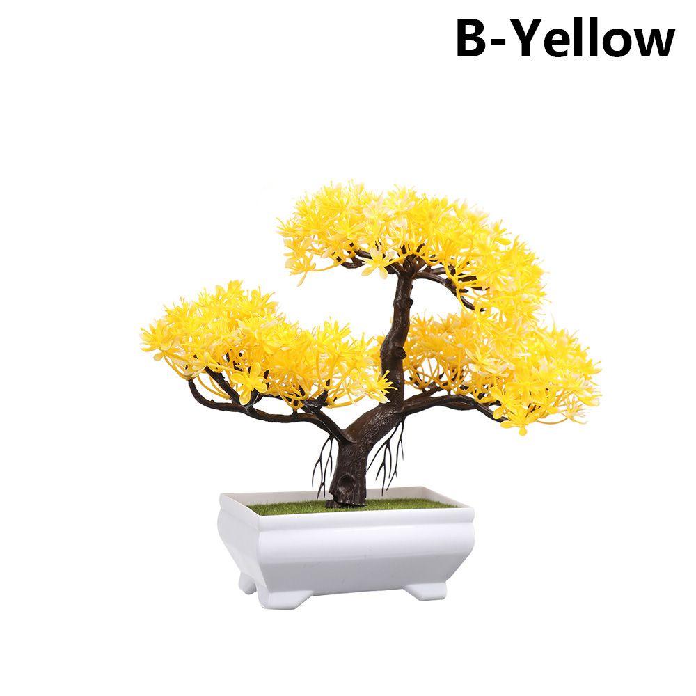 Ornamento Topiária Pinheiro Bonsai Artificial Decoração de Casa Simulação Vaso Plantas Realistas