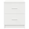 Nightstand with 2 Drawers White 40 x 36 x 50 cm