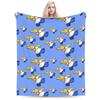 Funny S-Simpsons Homer Running Pattern Blanket Quality Soft Comfy  Throw Blanket Spring Picnic Living Room Novelty Bedspread