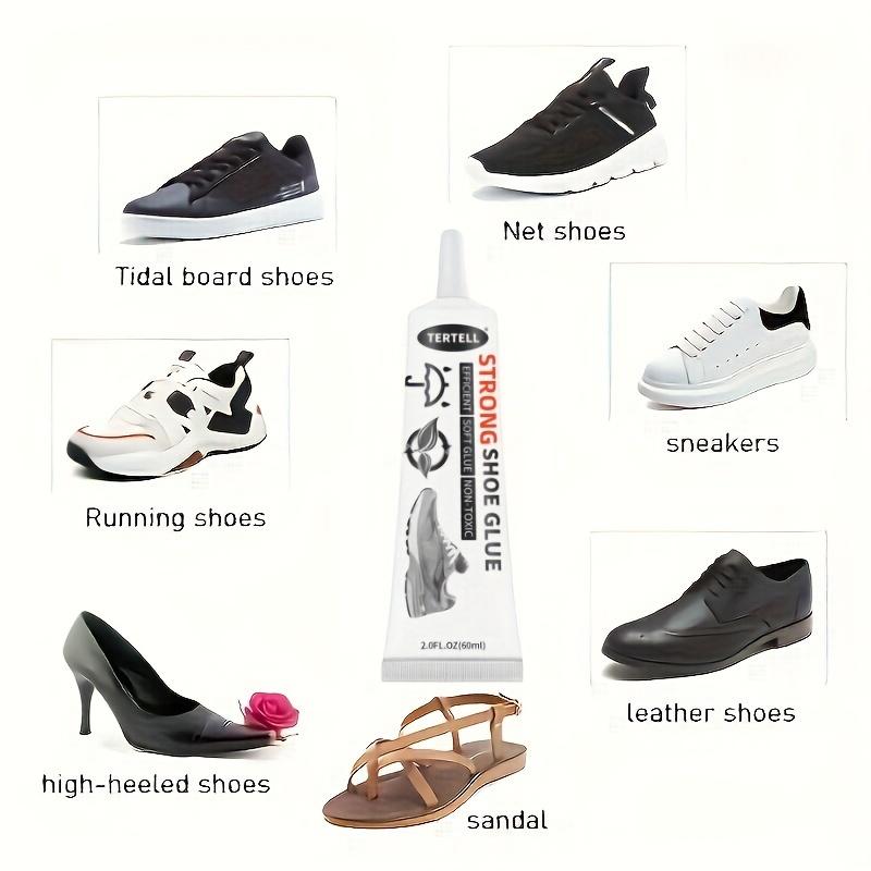 60ml Strong Shoe Repair Glue, Artistic Craft Adhesive for Leather,  Non-Toxic, High-Temperature Resistant, Transparent, Hand-Safe, Plastic Material