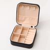 HOMZY 1pcs Single Layer Storage Box Ladies Travel Leather Jewelry Box Classic Black Pure White Fashion Pink Storage Box