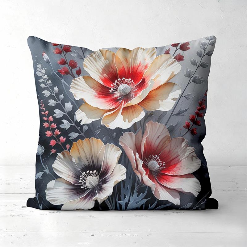 Floral Patterned Cushion Covers For Home Decoration Polyester pillowcase, sofa decorative cushion cov Headboard Pillow