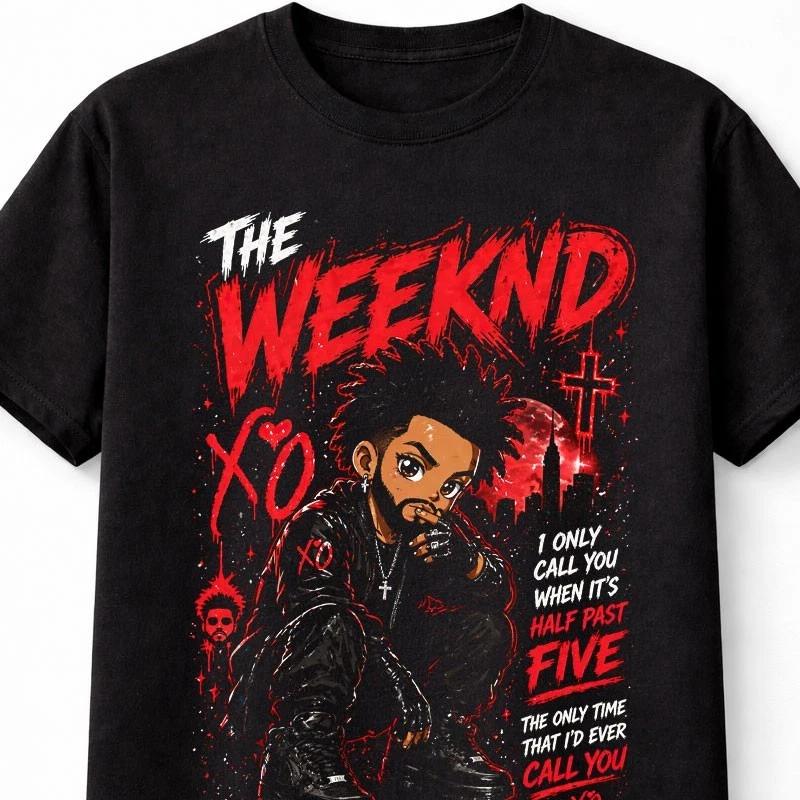 The Weeknd XO Half Past Five Lyric Graphic Unisex TShirt S