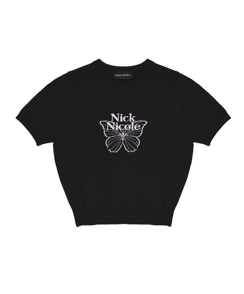 Nigaennikol Mini Butterfly Signature Half Knit_Black
