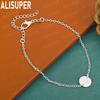 925 Sterling Silver 26-Letter Romantic Round Bracelet - Exquisite Gift Jewelry