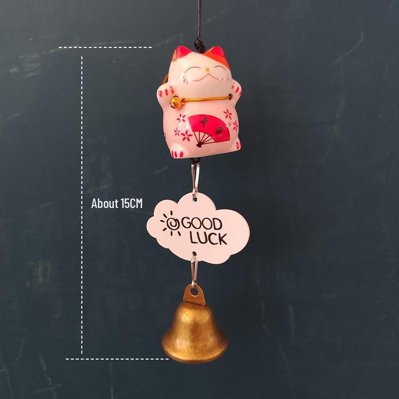 Totoro Ceramic Wind Chime Ornament - Cute Japanese Wall Decor for Girls' Bedroom