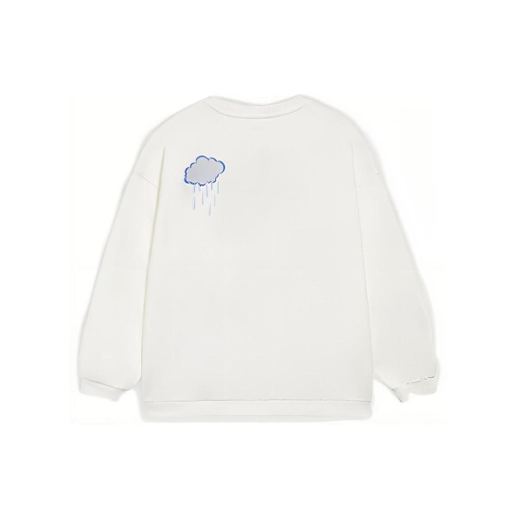 Li Ning X Disney Collaboration Sports Lifestyle Series Cartoon Pattern Printed Crew Neck Pullover Long Sleeve Sweatshirt Women Sweatshirt AWDS596-1