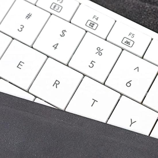 Klawiatura bezprzewodowa Bluetooth zgodna z INNOPRESSO, z touchpadem, układem angielskim Mokibo, z dedykowaną osłoną stojaka, obsługa wielu urządzeń (biały)