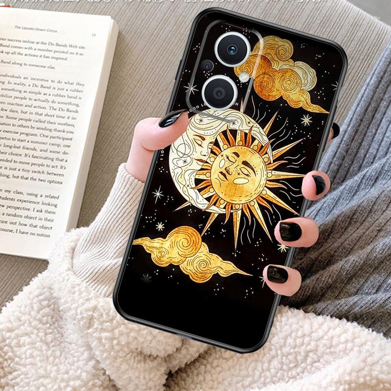 Sun Moon Case For OPPO Reno 11F 11 12 13 F 8T 7 8 10 Pro OPPO Find X8 X6 Pro X3 X5 Lite Cover Fundas