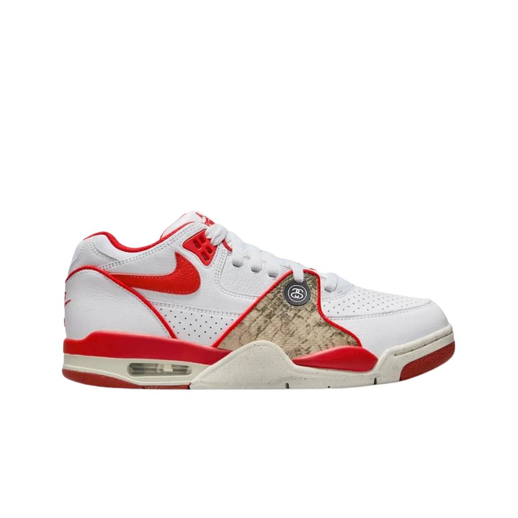 Nike X Stussy Air Flight 89 Low White Habanero Red Sail