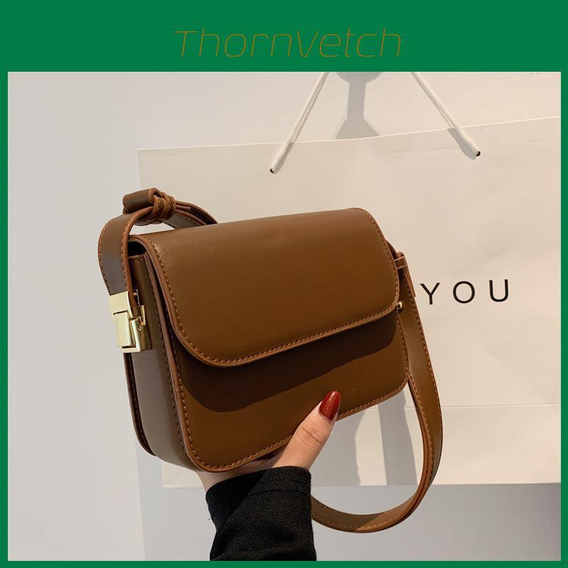 Womens Small Fashion Square Bag Made Of Pu Leather With Soft Structure For Daily Style