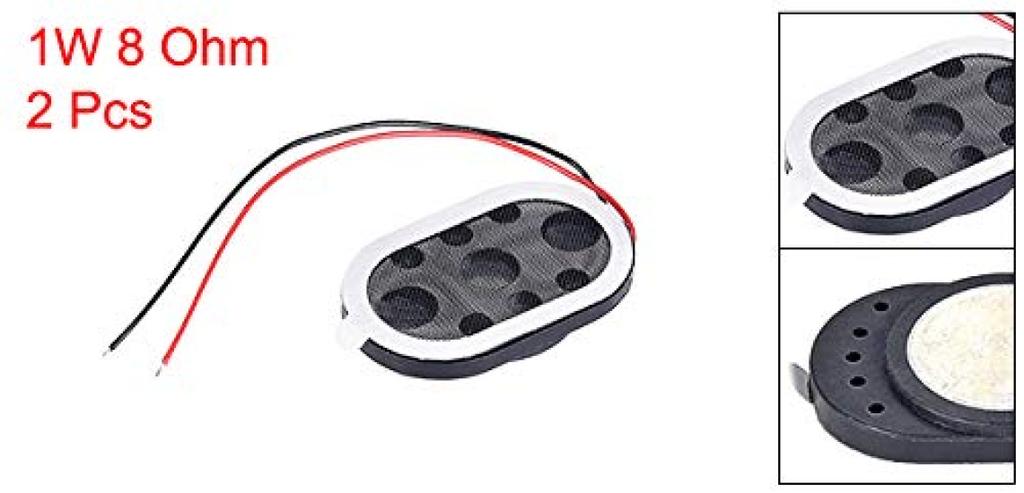 uxcell Audio Speaker DIY Compatible Rated Power Consumption 1W Ohm 8Ohm 15mmx24mm 2 Pieces