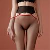 Sexy Women Oil Glossy Shiny Bandage Shaping Pantyhose 360 Seamless Hollow Out Tights Men U Convex Pouch Stockings