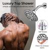 American Chrome Finish Brass Ball Valve Round Overhead Rainfall Showerhead with Fixed Spray