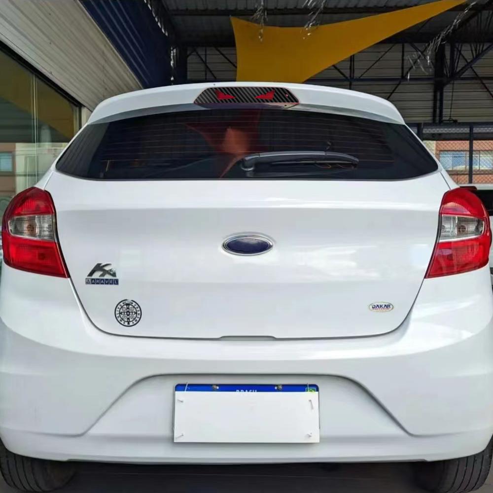 OVCN5 1Pc Carbon Fiber Stickers for Ford Ka 2013-2022 Rear High Mounted Stop Brake Lamp Light Car-Styling Accessories
