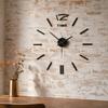 Battery Operated Wall Clock Sticker Frameless Wall Clock Decor DIY Clock Kit  Office Decoration