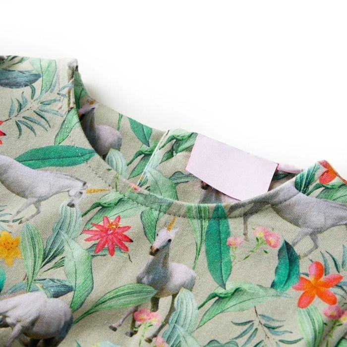 Robe fille - vidaXL - Modèle sans manches - Couleur rose vif - Imprimé glaces et cerises - Taille 116