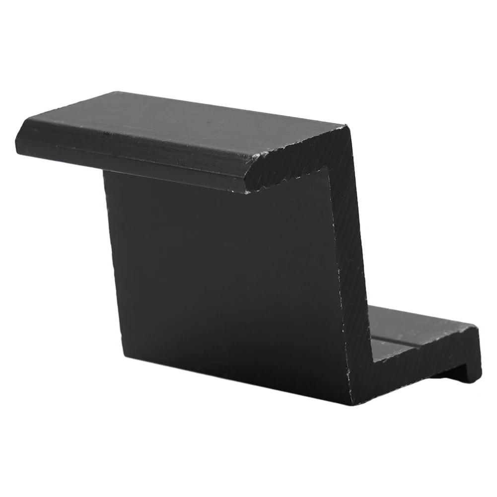 10Pcs End Clamp Accessories Aluminum Alloy PV Racking Replacement 30mm/32mm/35mm/40mm Assembly Black Brand New