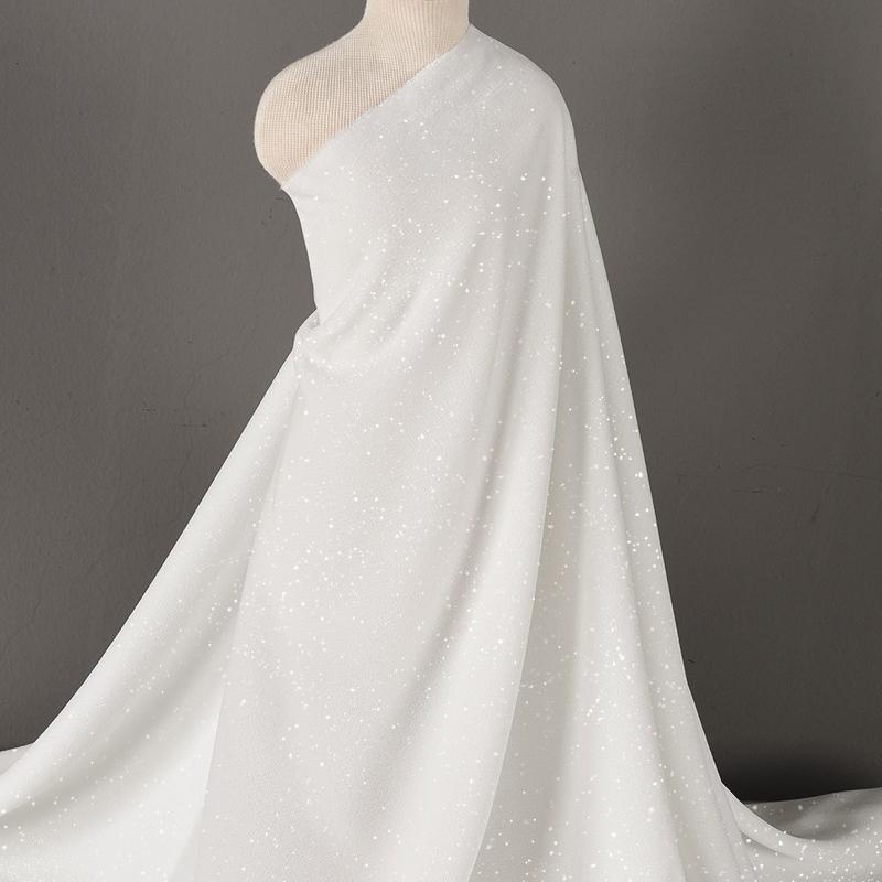 Velvet Fabric Glitter Starry Design Soft Smooth Non-Elastic Shiny Material DIY Sewing Wedding Dresses Banquet Gowns Cheongsam