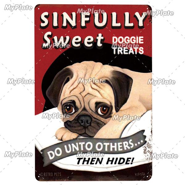 [MyPlate]Cat Poster Metal Sign Vintage Plaque Dog Tin Sign Wall Decor For Club Pet Store Tin Plate Dog Gift